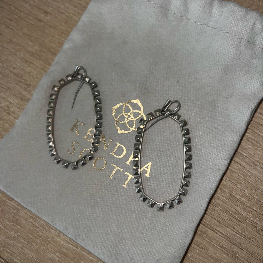 Kendra Scott Open Danielle Rhinestone Earrings - Picture 2 of 4